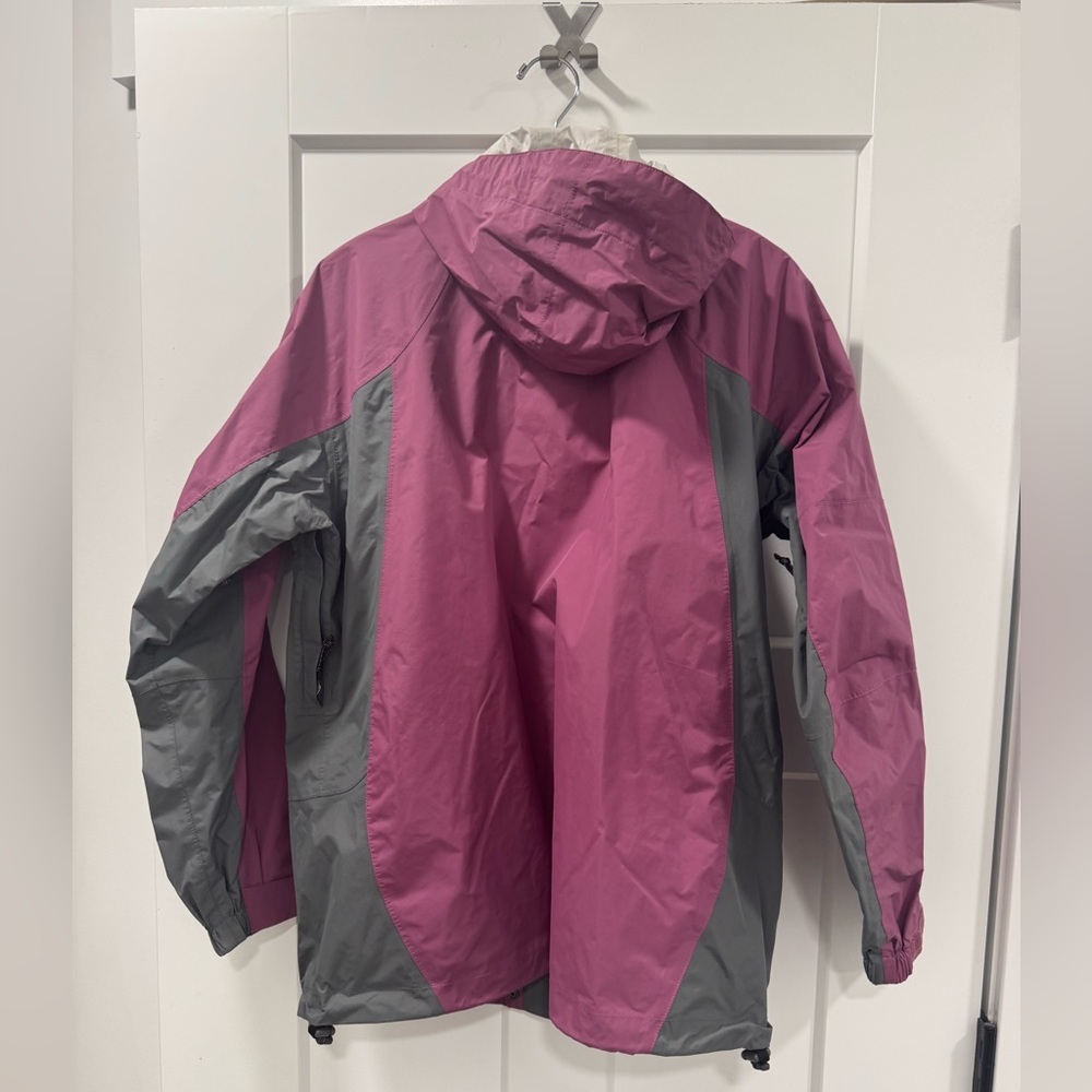 LL Bean Vintage Pink and Grey Rain/windbreaker Jacket size medium - Picture 2 of 9